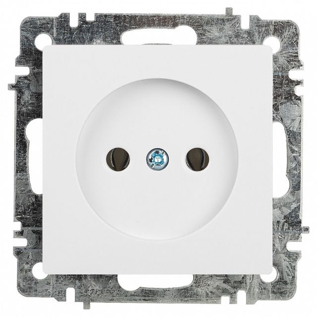 Розетка Intro Accent 6-201-01 2Р 16А-250В IP20 СУ AL/CU белый