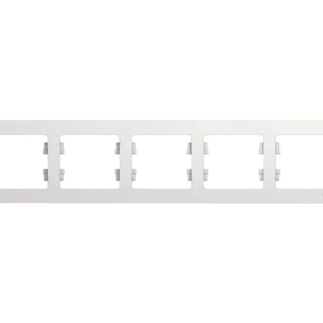 Рамка 5-постовая горизонтальная Glossa белый Systeme Electric (Schneider Electric)