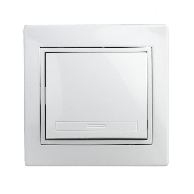 Выключатель INTRO 10А-250В IP20 СУ Plano Белый
