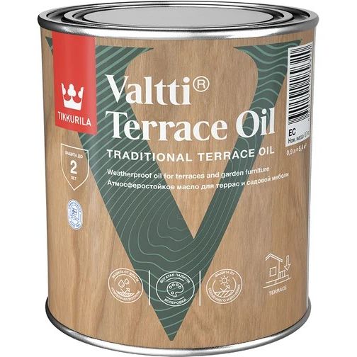 Масло для террас и садовой мебели Tikkurila Valtti Terrace Oil EC 9л