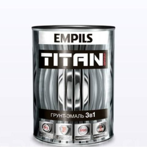 Грунт-эмаль по ржавчине Ореол Titan черный RAL9005 0.75кг