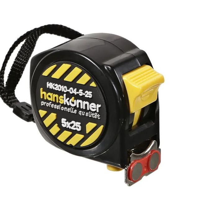 Рулетка 5*25 суперкомпакт на 32% компактней мощный магнит Hanskonner HK2010-04-5-25
