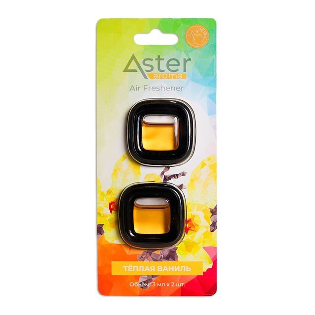 Ароматизатор на дефлектор "Crystal" (Тёплая ваниль) 2 шт. ASTER
