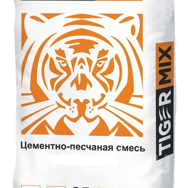 Смесь М-100 цементно песчаная Тайгер Микс Tiger mix 25кг (56шт\упак)