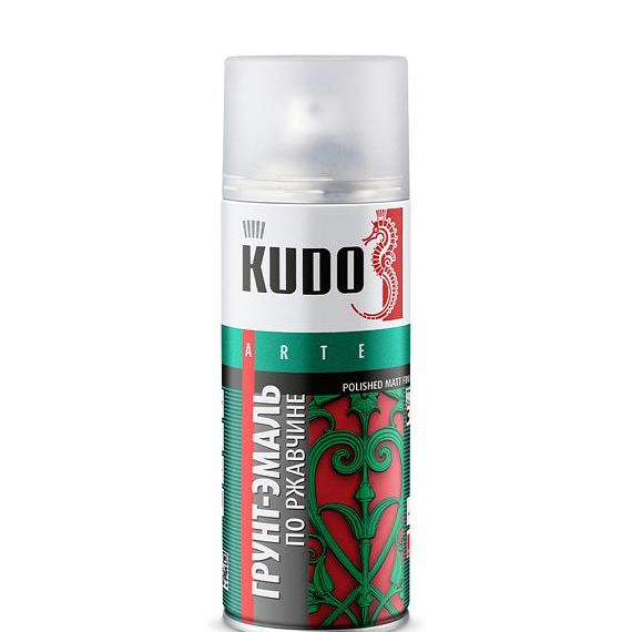 Аэрозоль KUDO 520мл грунт-эмаль Сигнальный Белый RAL9003