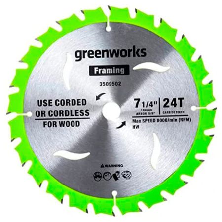 Диск пильный по дереву для циркулярной пилы Greenworks 184*20 мм 24T