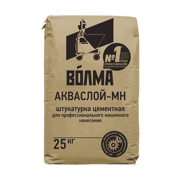 Штукатурка цементная для машинного нанесения ВОЛМА Акваслой МН 25 кг (56 шт/уп)