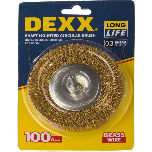 Щетка-крацовка для дрели дисковая 100мм Dexx Hobbi