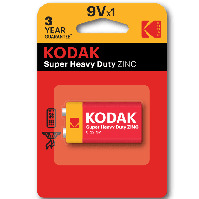 Батарейка Kodak 6F22 Super Heavy Duty Zinc Крона