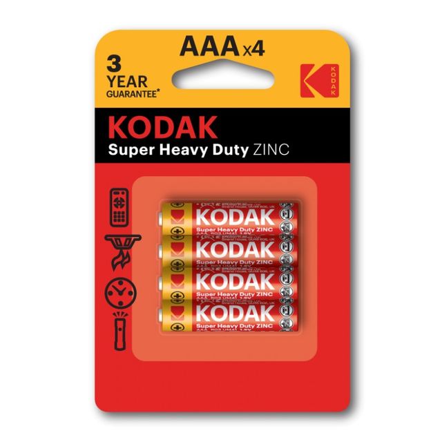 Батарейки Kodak R03-4BL SUPER HEAVY DUTY Zinc