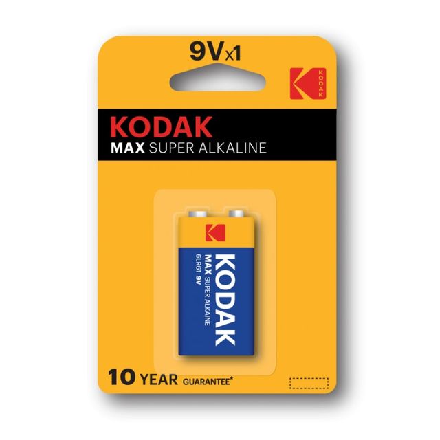 Батарейки Kodak 6LR61-1BL MAX SUPER Alkaline