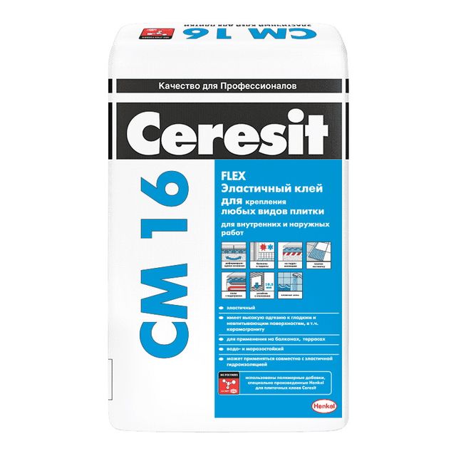 Клей плиточный Церезит ceresit СМ16 25кг (48/упак.)
