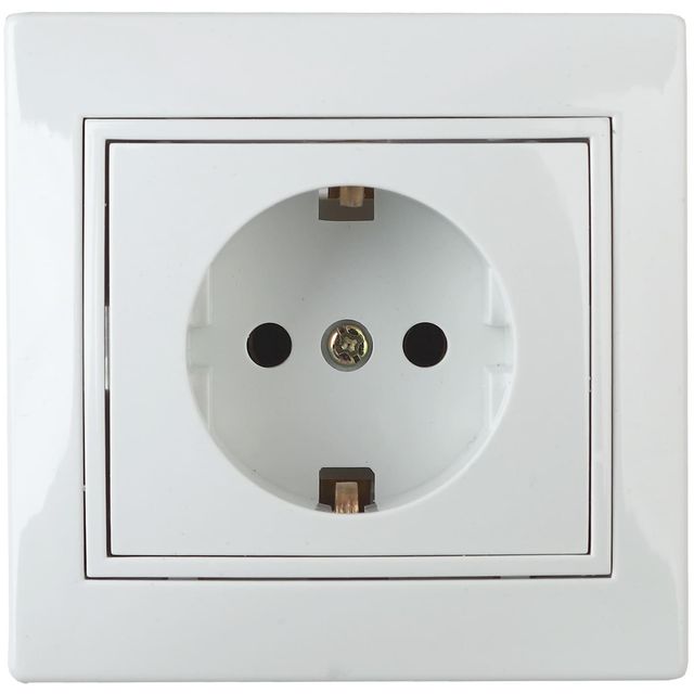 Розетка INTRO 2P 16А-250В IP20 ОУ Quardo Белый