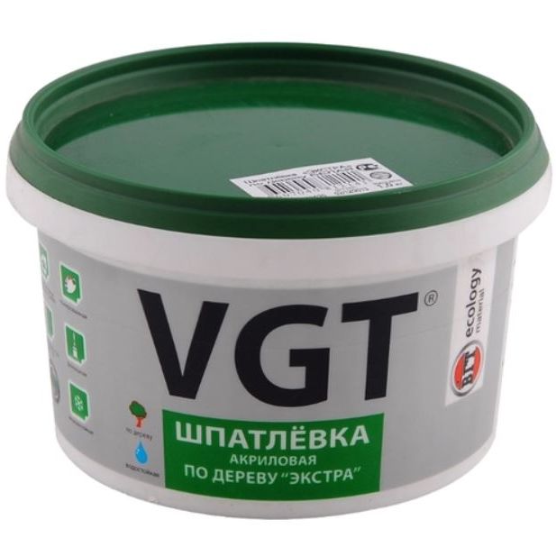 Шпатлевка ЭКСТРА по дереву ВГТ 0,3кг Белая