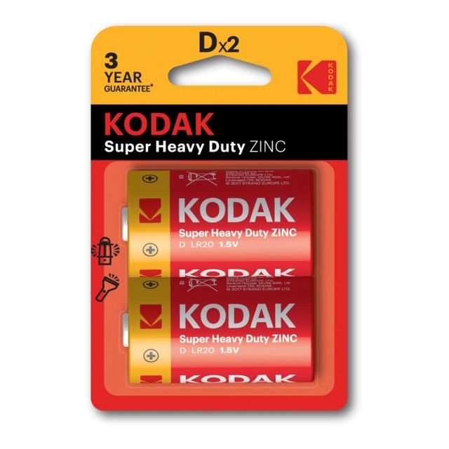 Батарейки Kodak R20-2BL SUPER HEAVY DUTY Zinc