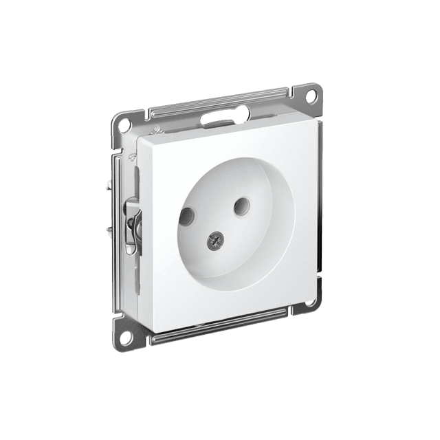 Розетка без заземления Atlas Design, 16А, механизм, белый, Systeme Electric