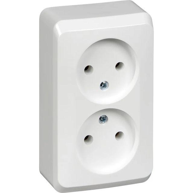 Розетка 2-местная ЭТЮД PA16-005b