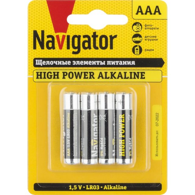 Батарейка Navigator NBT-NE-LR03-BP4 AAA