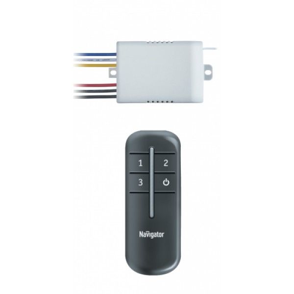 Выключатель Navigator NRC-SW01-1V1-3 с пультом 3 канала 3*1000 Вт