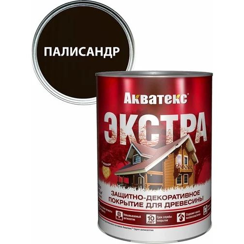 Акватекс Покрытие защитно-декоративное 2в1 9л Палисандр