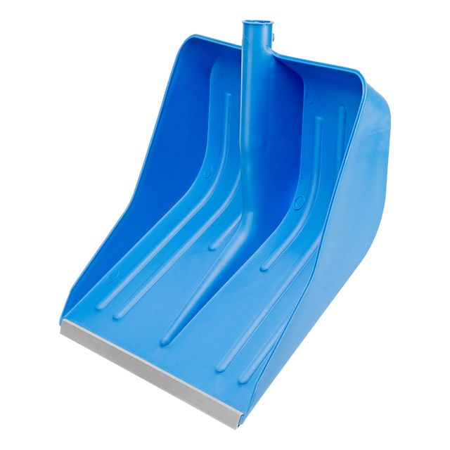 Лопата снегоуборочная пластиковая синяя 420 х 425 мм без черенка Сибртех