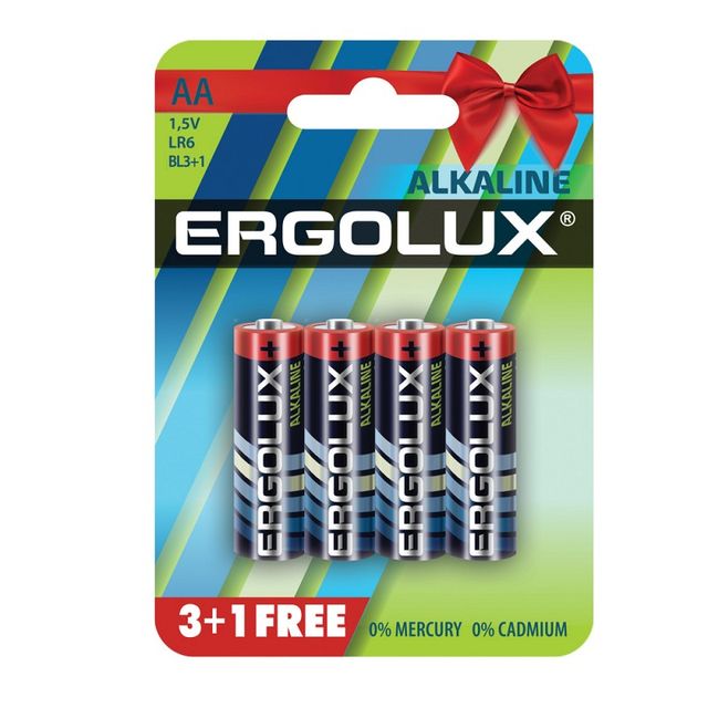 Батарейка Ergolux Alkaline BL-4 LR06 AA 79542