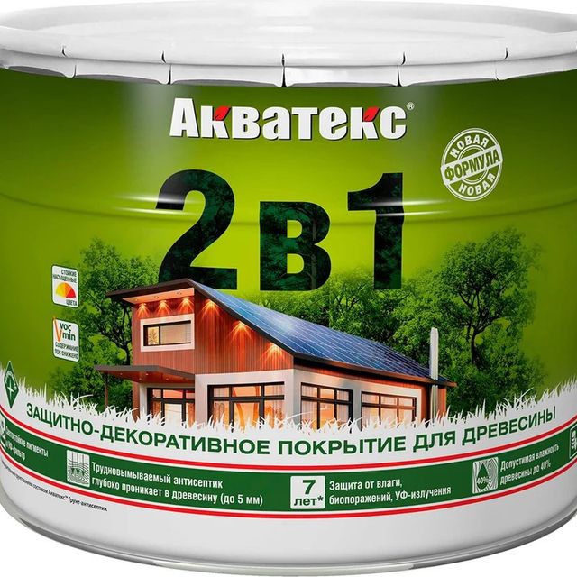 Акватекс Покрытие защитно-декоративное 2в1 9л Палисандр