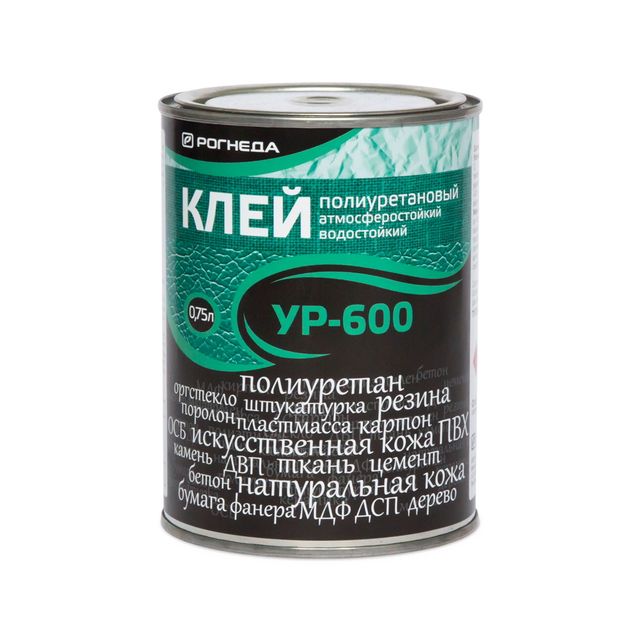 Клей полиуретановый УР-600 водостойкий суперпрочный 750 мл РОГНЕДА