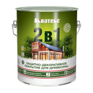 Акватекс Покрытие защитно-декоративное 2в1 2,7л Бесцветный