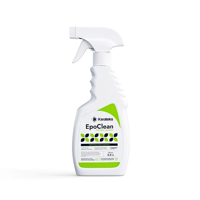 Очиститель от разводов и остатков эпоксидной затирки "EpoClean" бутылка с триггером 0,5л