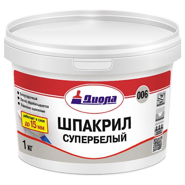 Шпакрил супербелый Диола-006 1кг