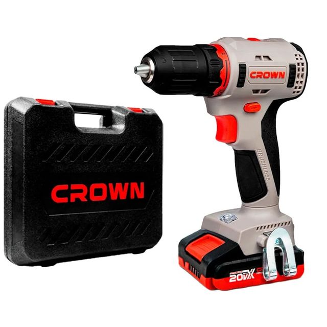 Дрель-шуруповерт аккумуляторная BMC 20В 2*2 Ач 35/55 Нм CROWN CT21091HX-2 BMC