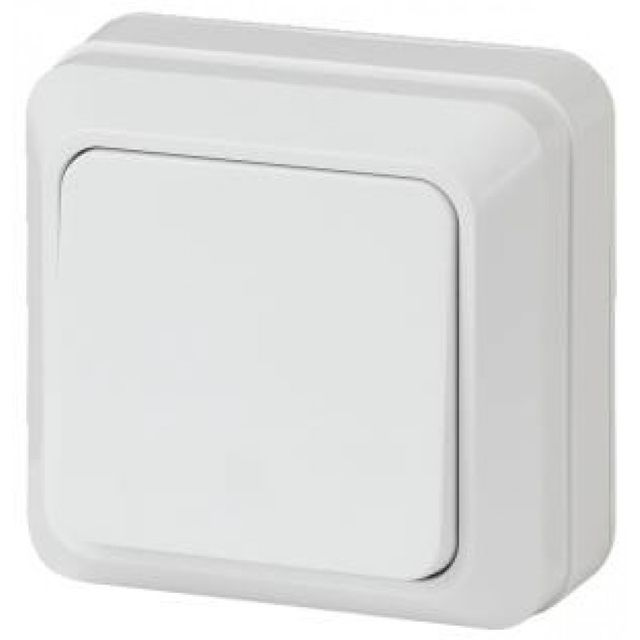 Выключатель INTRO 10А-250В IP20 ОУ Quadro Белый