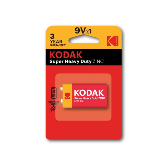 Батарейки Kodak 6F22-1BL SUPER HEAVY DUTY Zinc