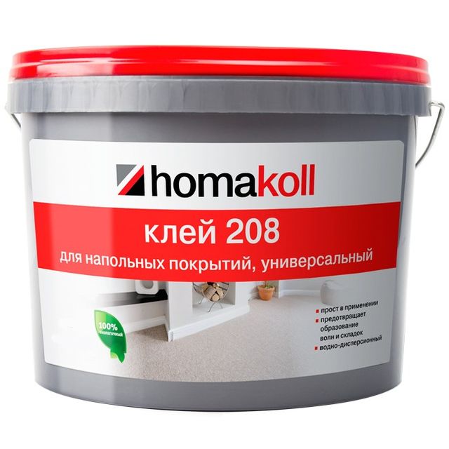 Клей ПВХ универсальный для напольных покрытий 208 homakoll (Хомаколл) 14кг