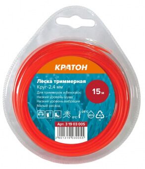 Леска для триммера круглая 3,0мм Кратон