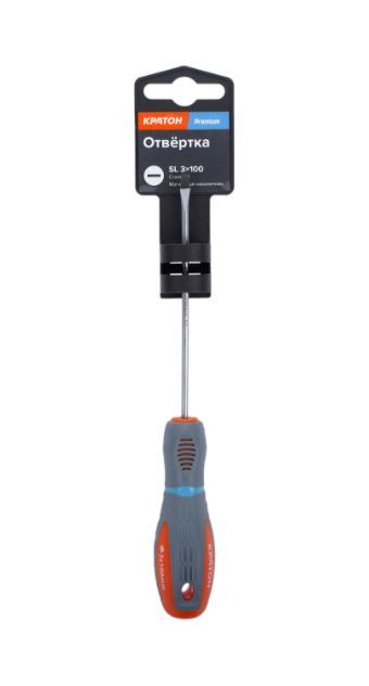 Отвертка SL3 100мм Кратон Premium
