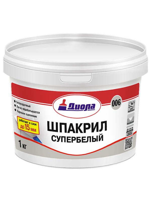 Шпакрил супербелый Диола-006 1кг